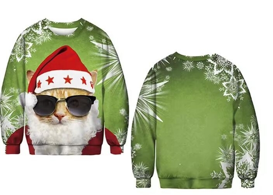 kaufen Nachhaltiger Sublimations-Druck-Pullover für Männer 100% Polyester Fleece Runder Hals Pullover online manufacture