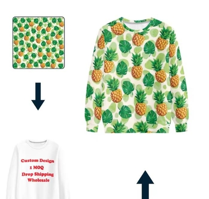 kaufen Regular Fit Damenovergrößere Sweatshirts Sublimation Crewneck Sweatshirt Pullover online manufacture
