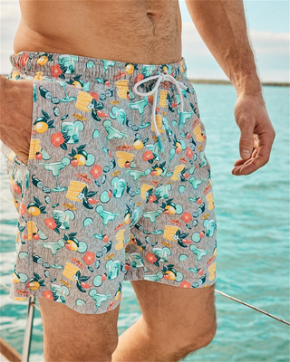 kaufen Schwimmbücher für Männer Schnelltrockener Blumendruck Inseam Stretchboard Shorts mit Kompressionsliner Badeanzug online manufacture
