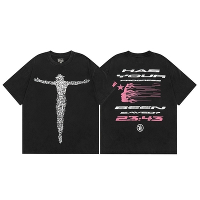 kaufen Unisex-T-Shirt für Männer mit Grafik, Baumwoll-T-Shirt mit Übergröße, kurzer Ärmel, Vintage Street Casual T-Shirt online manufacture