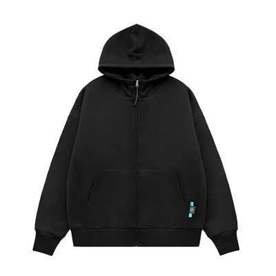 Unisex Custom 350gm Sublimation Leere Kapuzen Puff Druck Zip Up Kapuzen