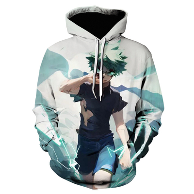 Graphische Sublimation Druck Hoodie Anime Gewebte Plain Dye Sublimation Sweatshirts