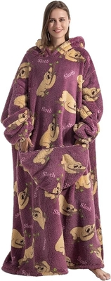 Atemberaubend tragbare Decke Hoodie Warm Sherpa Kapuzen Decke Sweatshirt