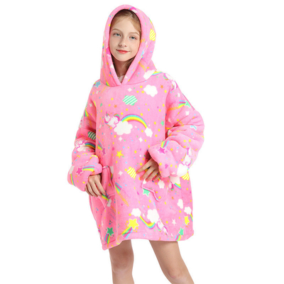 Modische, komfortable Kinder-Pijamamen mit Kapuze, Tragbare Decken-Hoodie