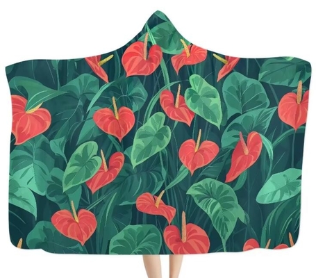 Anthurium Hawaii Druck übergroße gehüllte Decken