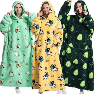 Farbenfrohe Volllänge-Decken-Hoodie