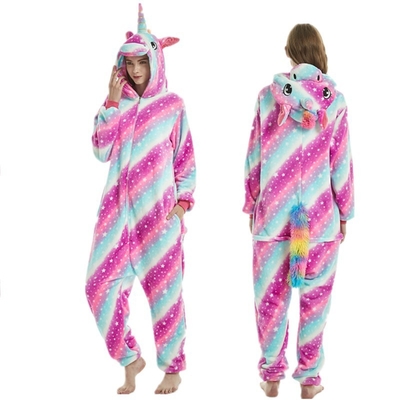 Flannel Romper Tier gedruckte übergroße Pyjama Hoodie für Männer Frauen Paar
