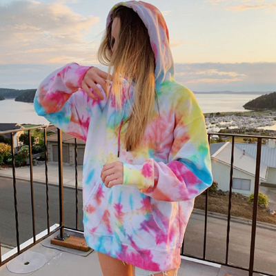 Custom Tie Dye Druck übergroße Hoodie Casual