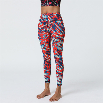 Großhandel Europa Größe S-XL Yoga Hosen Hochwaage Strumpfhosen Hintern-Lifting Yoga Leggings Druck Frauen Fitness Leggings