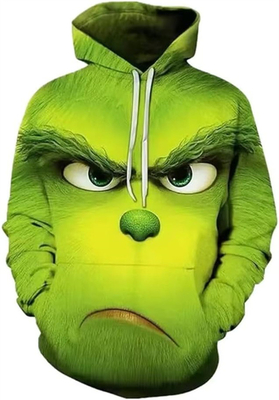 Unisex Weihnachts-Hoodie Neues Sweatshirt, Halloween Pullover mit Kapuze mit Tasche